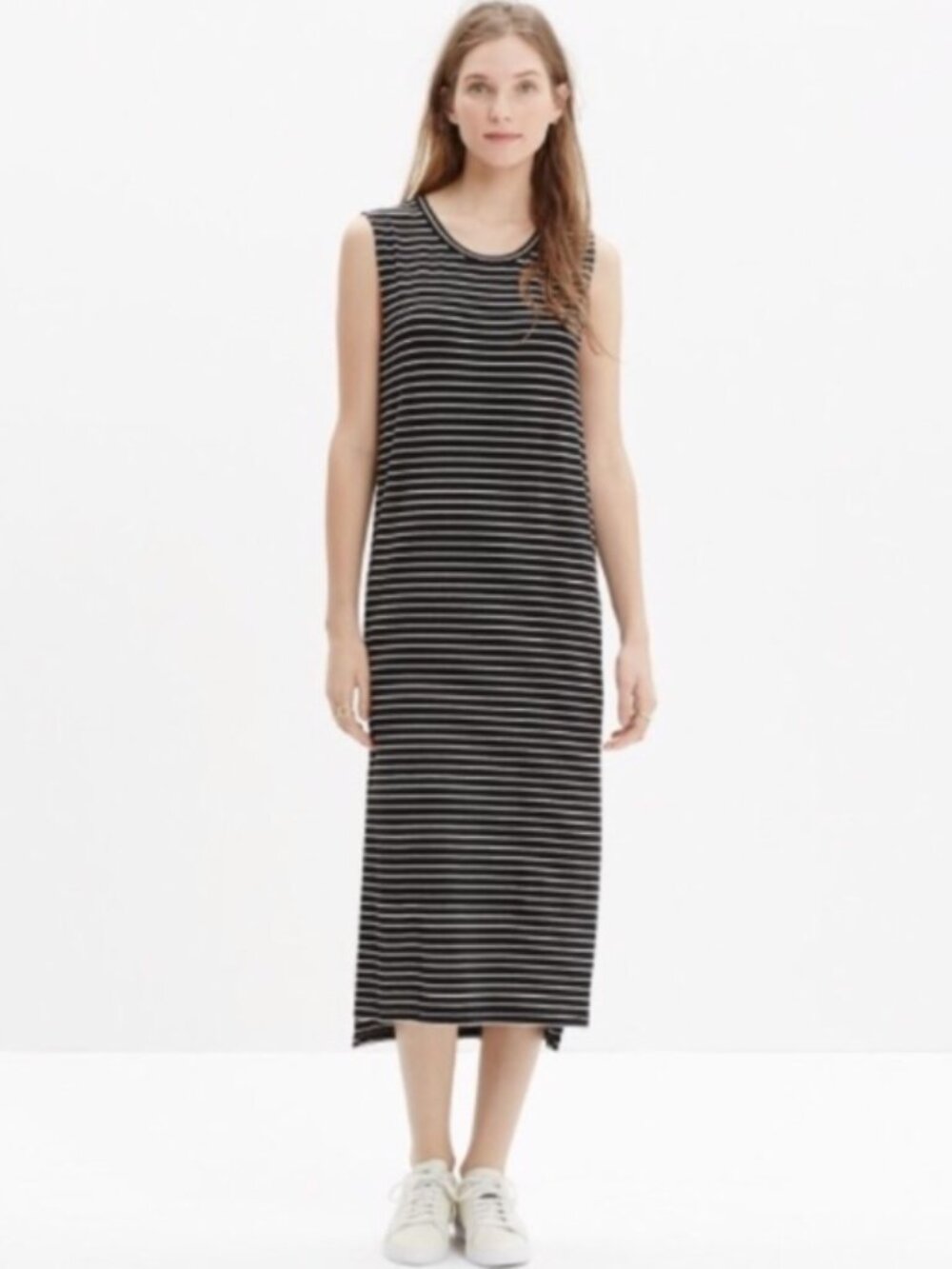 Madewell Striped Sleeveless Maxi Dress
